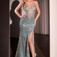 Ladivine CM370 Dress Fitted Sequin Prom Gown