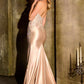 Ladivine CM391 Deslumbrante Vestido de Noche Ajustado con Cuello Halter y Cuentas de Cristal