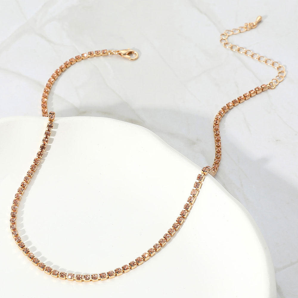 Rhinestone Pave Choker Necklace