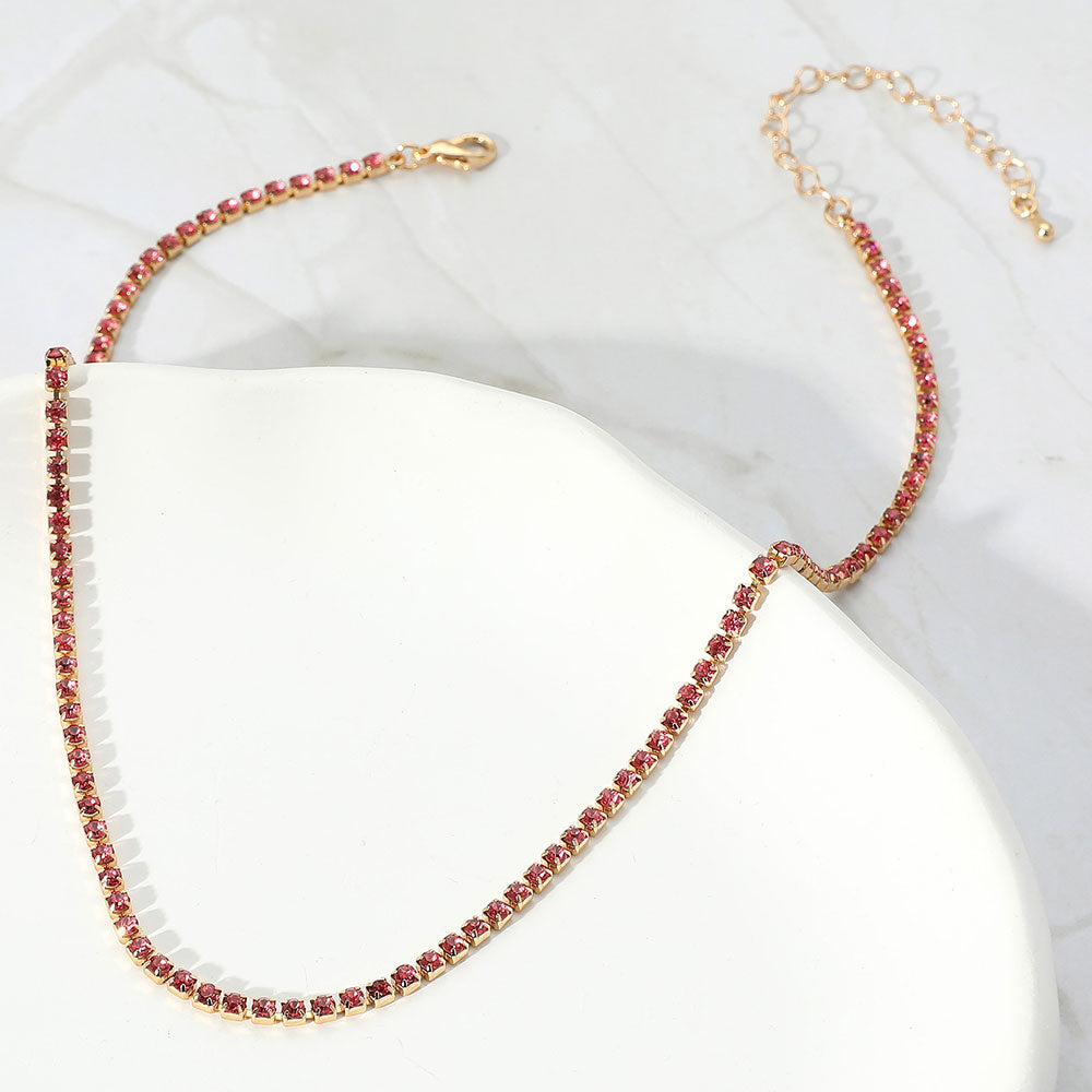 Rhinestone Pave Choker Necklace