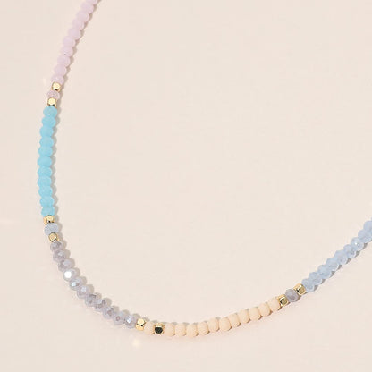 Faceted Beaded Choker Necklace
