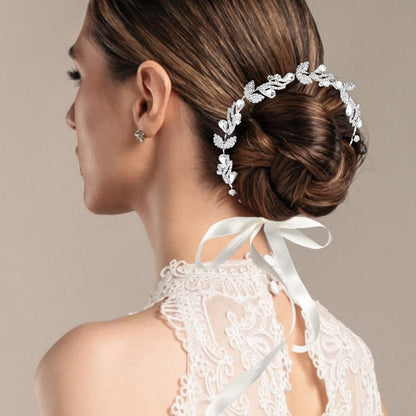 Teardrop Stone Cluster Vine Wrap Headpiece
