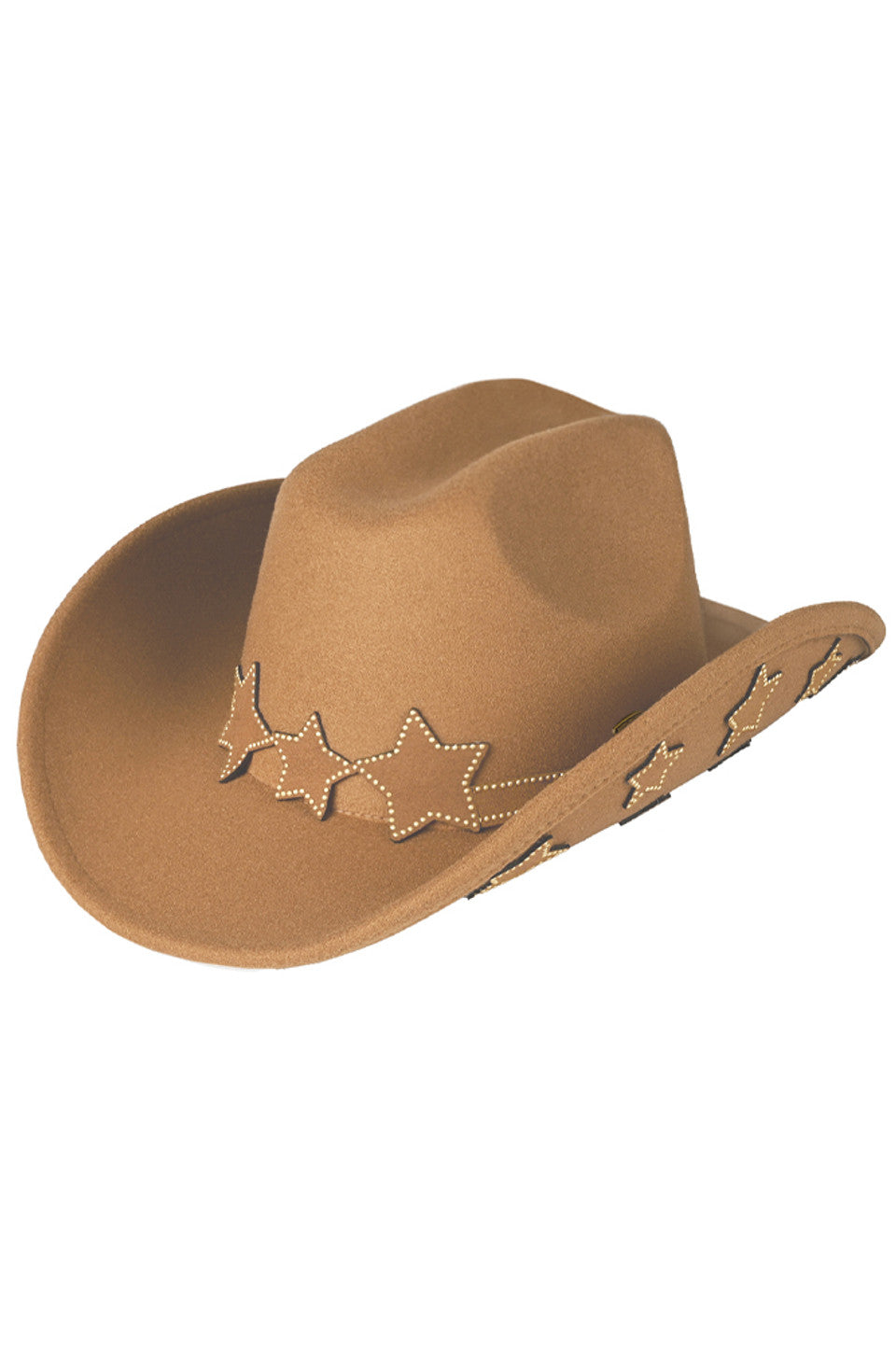 C.C Star Embellishment Cowboy Hat - Camel