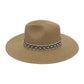 Pearl Embellished Aztec Band Panama Sun Hat