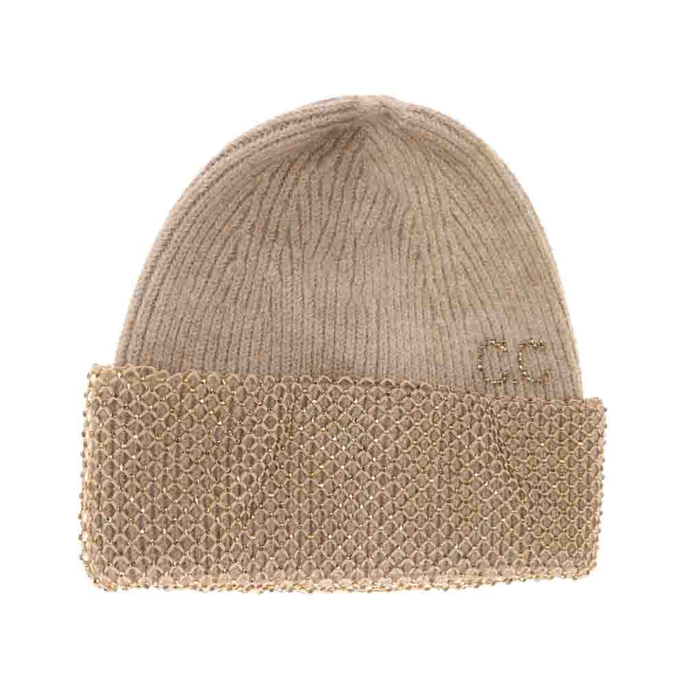 Rhinestone Net Cuff C.C Beanie