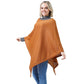 Textured Jersey Poncho Ruana Wrap