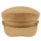 C.C Rope with Button Deco Solid Fisherman's Cap