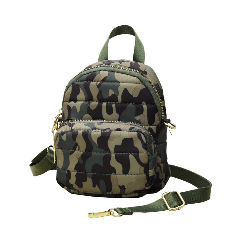 Solid Puffer Mini Backpack Bag