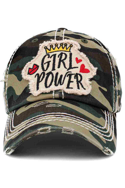 GIRL POWER WASHED VINTAGE CAP
