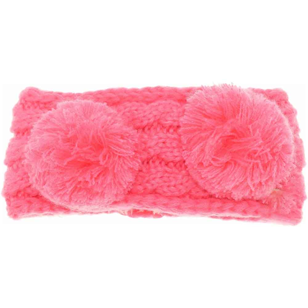 KIDS Solid Double Pom C.C Head Wrap