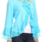 Sakkas Jimena Womens Ruffle 3/4 Sleeve Open Front Cropped Cardigan Top Lace