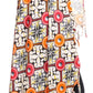 Sakkas Hatice Light Colorful Poncho Wrap Cardigan Top with African Ankara Print