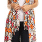 Sakkas Hatice Light Colorful Poncho Wrap Cardigan Top with African Ankara Print