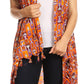 Sakkas Hatice Light Colorful Poncho Wrap Cardigan Top with African Ankara Print