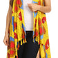 Sakkas Hatice Light Colorful Poncho Wrap Cardigan Top with African Ankara Print