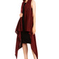 Sakkas Ivana Women's Oversized Draped Open Front Sleeveless Cardigan in Tie Dye