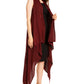 Sakkas Ivana Women's Oversized Draped Open Front Sleeveless Cardigan in Tie Dye