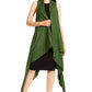 Sakkas Ivana Women's Oversized Draped Open Front Sleeveless Cardigan in Tie Dye