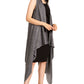 Sakkas Ivana Women's Oversized Draped Open Front Sleeveless Cardigan in Tie Dye