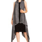 Sakkas Ivana Women's Oversized Draped Open Front Sleeveless Cardigan in Tie Dye