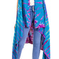 Sakkas Ivana Women's Oversized Draped Open Front Sleeveless Cardigan in Tie Dye