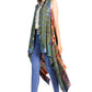 Sakkas Ivana Women's Oversized Draped Open Front Sleeveless Cardigan in Tie Dye