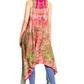Sakkas Ivana Women's Oversized Draped Open Front Sleeveless Cardigan in Tie Dye