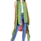 Sakkas Ivana Women's Oversized Draped Open Front Sleeveless Cardigan in Tie Dye