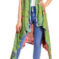 Sakkas Ivana Women's Oversized Draped Open Front Sleeveless Cardigan in Tie Dye