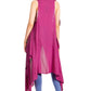 Sakkas Ivana Women's Oversized Draped Open Front Sleeveless Cardigan in Tie Dye