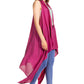 Sakkas Ivana Women's Oversized Draped Open Front Sleeveless Cardigan in Tie Dye