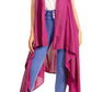 Sakkas Ivana Women's Oversized Draped Open Front Sleeveless Cardigan in Tie Dye