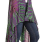 Sakkas Ivana Women's Oversized Draped Open Front Sleeveless Cardigan in Tie Dye