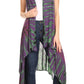 Sakkas Ivana Women's Oversized Draped Open Front Sleeveless Cardigan in Tie Dye