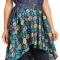 Sakkas Kaia  Women's Open Front  cardigan Top Asymetrical Ankara African Colorful
