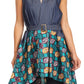 Sakkas Kaia  Women's Open Front  cardigan Top Asymetrical Ankara African Colorful