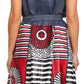 Sakkas Kaia  Women's Open Front  cardigan Top Asymetrical Ankara African Colorful