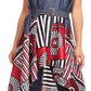 Sakkas Kaia  Women's Open Front  cardigan Top Asymetrical Ankara African Colorful