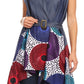 Sakkas Kaia  Women's Open Front  cardigan Top Asymetrical Ankara African Colorful