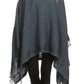 Sakkas Anais Women's Caftan Poncho Top Casual Oversized Solid Comes w/Fringe Boho