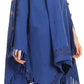 Sakkas Anais Women's Caftan Poncho Top Casual Oversized Solid Comes w/Fringe Boho