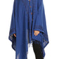 Sakkas Anais Women's Caftan Poncho Top Casual Oversized Solid Comes w/Fringe Boho