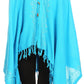 Sakkas Anais Women's Caftan Poncho Top Casual Oversized Solid Comes w/Fringe Boho