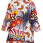 Sakkas Praya Women's Long Sleeve Open Front Cardigan Dress Coat African Ankara