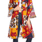 Sakkas Praya Women's Long Sleeve Open Front Cardigan Dress Coat African Ankara