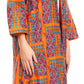 Sakkas Bolanile Cardigan Coat Long Sleeves African Ankara Print With Head Scarf