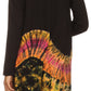 Sakkas Anjali Long Sleeve Draped Tie Dye Cardigan