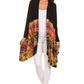 Sakkas Anjali Long Sleeve Draped Tie Dye Cardigan