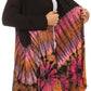 Sakkas Anjali Long Sleeve Draped Tie Dye Cardigan