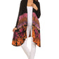 Sakkas Anjali Long Sleeve Draped Tie Dye Cardigan